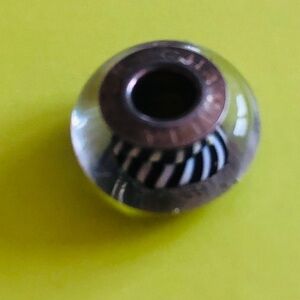 Chamilia Sterling Silver and Black and White Bracelet Charm Bead